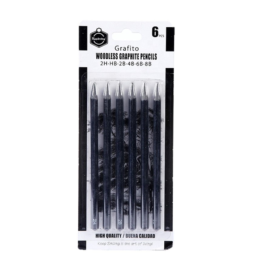 Woodless Graphite Pencils (set of 8) - Black