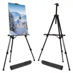 Lightweight Portable Aluminum Alloy Studio Painting Folding Easel Tripod Display Stand For Artist With Carrying Bag