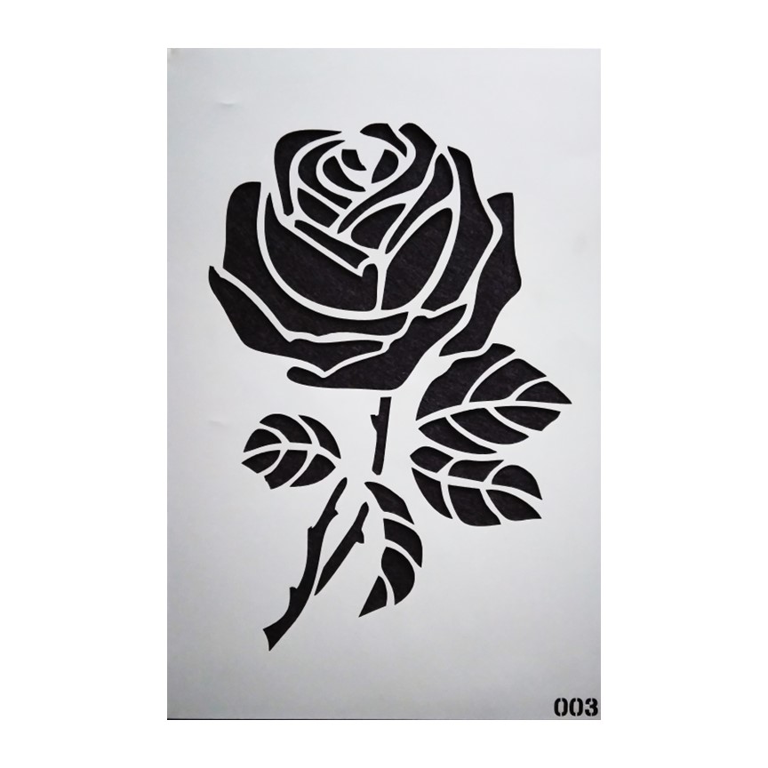 Rose Stencil 12 x 8 Inch - eStationers