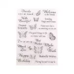 Silicone Clear Stamp Wishes Writing Scrapbooking