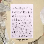 Silicone Clear Stamp Alphabets Writing Scrapbooking
