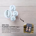 Mini Oval Fondant Plunger Cutter