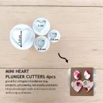 Mini Heart Fondant Plunger Cutter