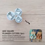 Mini Square Fondant Plunger Cutter