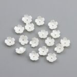 11MM Tiny Cute Ivory White Five-Petal Flower Bead Charms – 20g Pack | Pearly Petal Beads for Earrings, Bracelets & DIY Jewelry Making